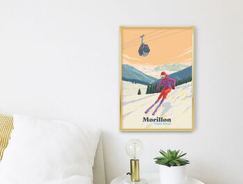 Morillon Ski Resort France Travel Poster Art Print, 3 of 8