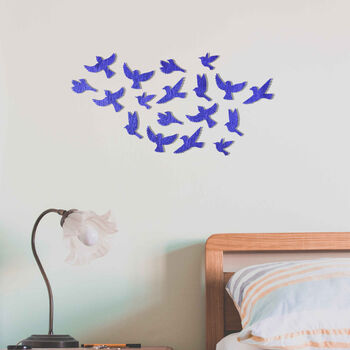Wooden Flying Birds Flock Wall Decor For Modern Homes, 11 of 12