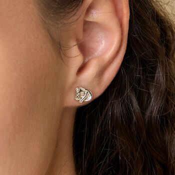 Contemporary Silver Flower Stud Earrings, 4 of 9