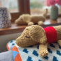 Sleepy Sausage Dog Knitting Pattern, thumbnail 1 of 3
