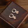 Sterling Silver Eye Of Horus Huggie Hoop Earrings, thumbnail 3 of 10
