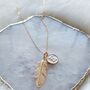 Gold Plated Feather Necklace Gift For Her, thumbnail 5 of 6