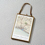 Personalised New Baby Vintage Map Stitch Heart Print, thumbnail 8 of 10