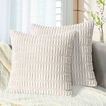 Set Of Two Corduroy Cushion Covers Throw Pillow Covers, 8 of 11