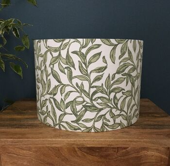Entwistle Willow Green Botanical Drum Lampshade, 6 of 8