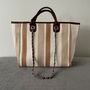 Personalised Stripe Large Chain Initial Tote Bag, thumbnail 6 of 9