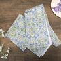 Liberty Blue Green Cravat And Pocket Square Set For Men And Boys, thumbnail 2 of 7