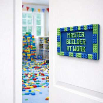 Lego Compatible Master Builder Door Sign, 2 of 5