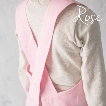 Kids Art Apron | Personalised Linen Pinafore, 8 of 12