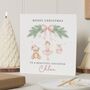 Personalised Daughter Christmas Card Ballerina Bear, thumbnail 1 of 7