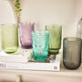 Set Of Four Vintage Colour Embossed Highball Tumblers, thumbnail 1 of 8