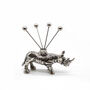 Nickel Rhino Holder With Four Picks, thumbnail 2 of 2