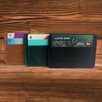 Personalised Genuine Leather Card Holder/Wallet For Men, 5 of 9