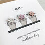 Personalised Flower Pots Mother's Day Card, thumbnail 3 of 4