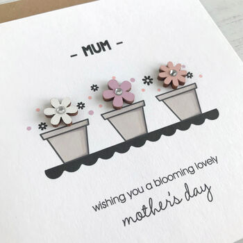 Personalised Flower Pots Mother's Day Card, 3 of 4