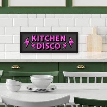 Framed Panoramic Kitchen Disco Print, 4 of 8