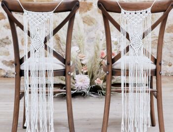 White Macrame Table Runner, 5 of 5