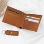 Personalised Leather Wallet And Keyring Set, thumbnail 3 of 5