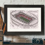 Personalised Illustrated Emirates Stadium Print, thumbnail 1 of 1