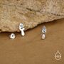 Sterling Silver Morel Mushroom Stud Earrings, thumbnail 2 of 12