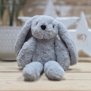 Theo The Long Leg Grey Bunny Soft Toy, 2 of 3
