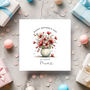 Customisable Floral Mother's Day Card: Red Vase Of Flowers Design, thumbnail 1 of 6