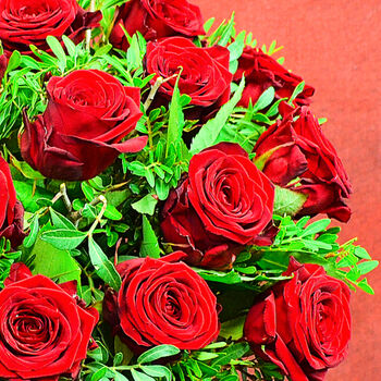 18 Red Rose I Love You Fresh Flower Bouquet, 5 of 7