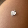 Three Candle Heart Charm Sterling Silver, thumbnail 1 of 4