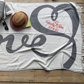Love Towels, Throws, Personalised Anniversary Gift, 6 of 12
