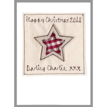 Personalised Star 1st Christmas Card For Baby Boy, 2 of 12