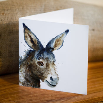 Inky Donkey Blank Greeting Card, 6 of 6