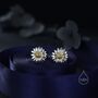 Sterling Silver Daisy Flower Stud Earrings, thumbnail 3 of 12