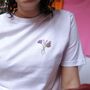 Hand Embroidered Personalised Flower Posy T Shirt, thumbnail 4 of 10