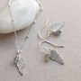 Sterling Silver Angel Wing And Stone Jewellery Set, thumbnail 7 of 7