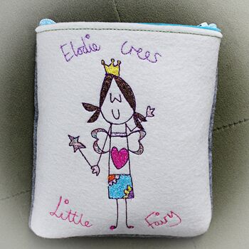 Personalised Embroidered Little Fairy Purse, 2 of 12