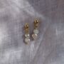 Handmade Freshwater Pearl Earring Gold Vermeil Plated, thumbnail 1 of 5