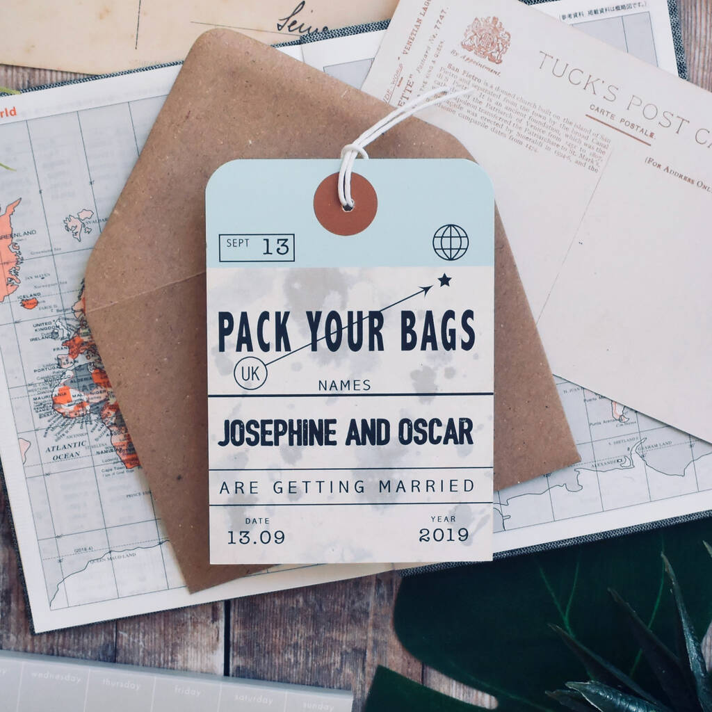 Save The Date Luggage Tag By Paper and Inc | notonthehighstreet.com