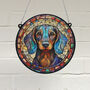 Dachshund Stained Glass Effect Suncatcher, thumbnail 1 of 6