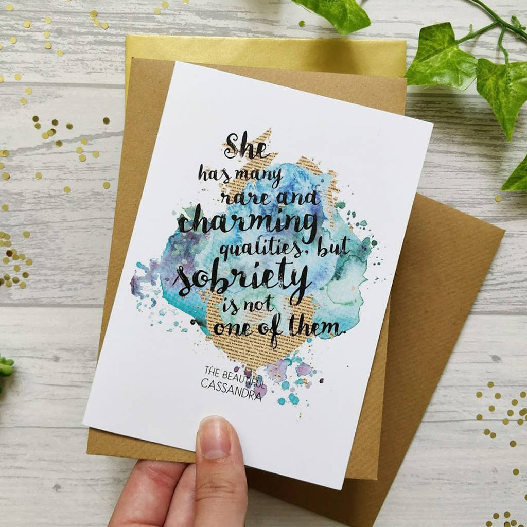 Funny Best Friend 'Sobriety' Birthday Card By Bookishly