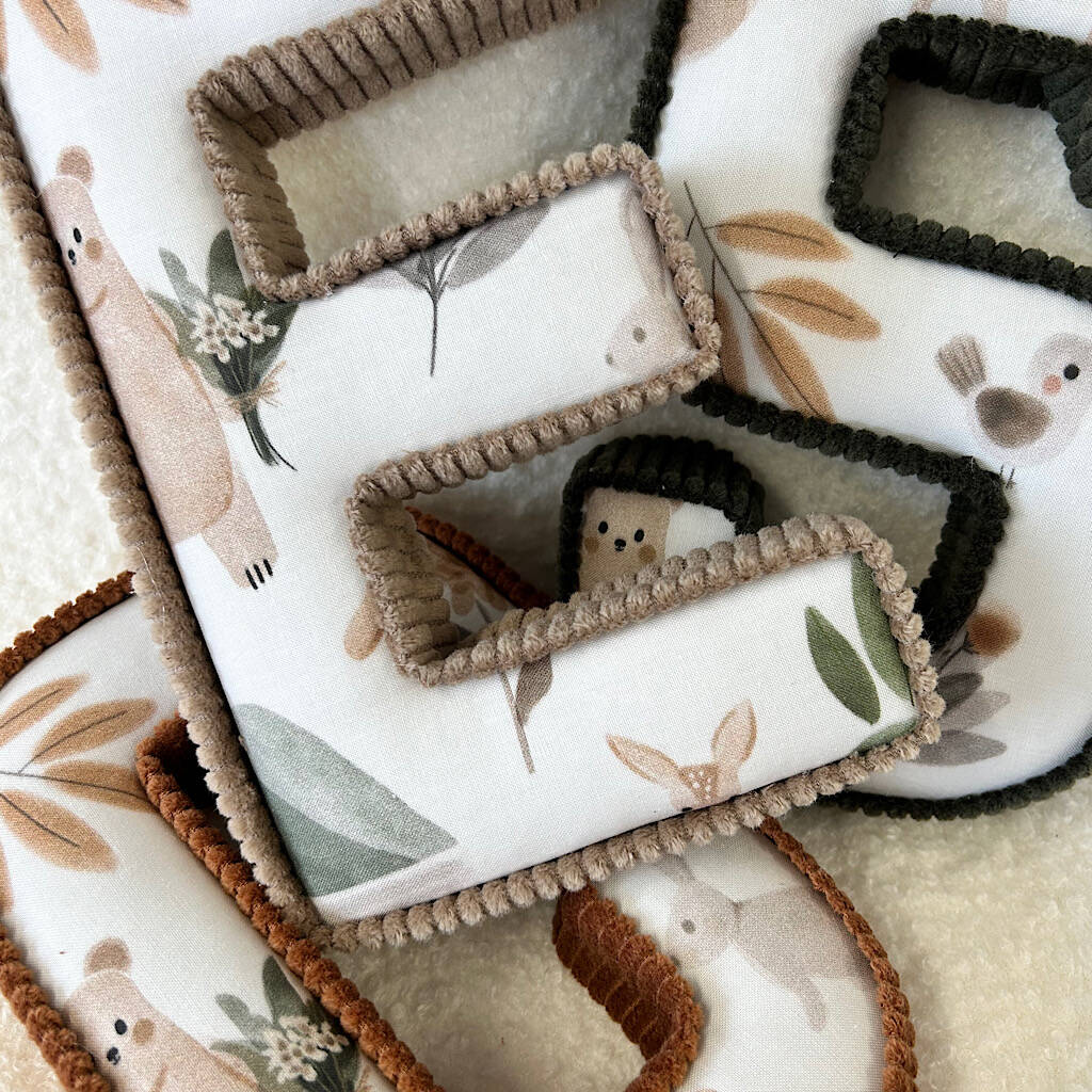 Neutral Woodland Fabric Letters, 1 of 9