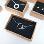 Sterling Silver Interlocking Circle Family Connection Necklace, thumbnail 3 of 8