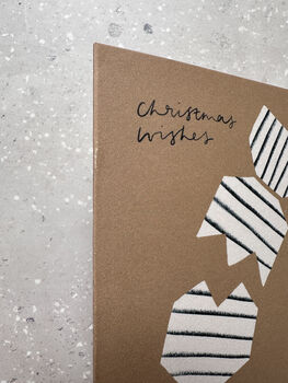 Pack Of Four Simple, Illustrated Christmas Cards With Imperfections, 9 of 10