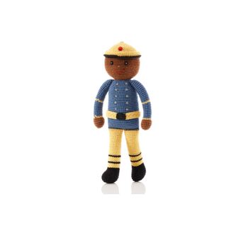 Handmade Firefighter Fair Trade Toy, 2 of 3