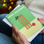 Funny Cricket Christmas Card, thumbnail 2 of 5