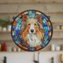 Sheltie Stained Glass Effect Suncatcher, thumbnail 5 of 6