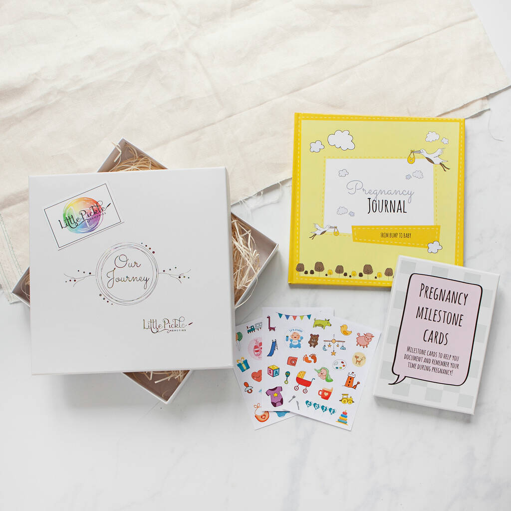 'The Bump' Pregnancy Journal And Milestone Cards Set, 1 of 12
