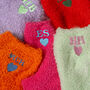 Personalised Embroidered Bright Fluffy Socks, thumbnail 1 of 7