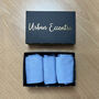 Unisex Comfort Roll Top Bamboo Socks Gift Set Blue, thumbnail 1 of 2
