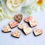Scatter Love Hearts Wooden Table Confetti, thumbnail 1 of 5