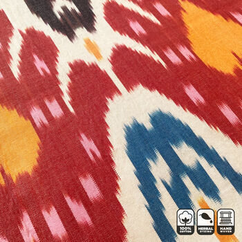 Traditional Multicoloured Ikat Cotton Cushion Cover, 4 of 7